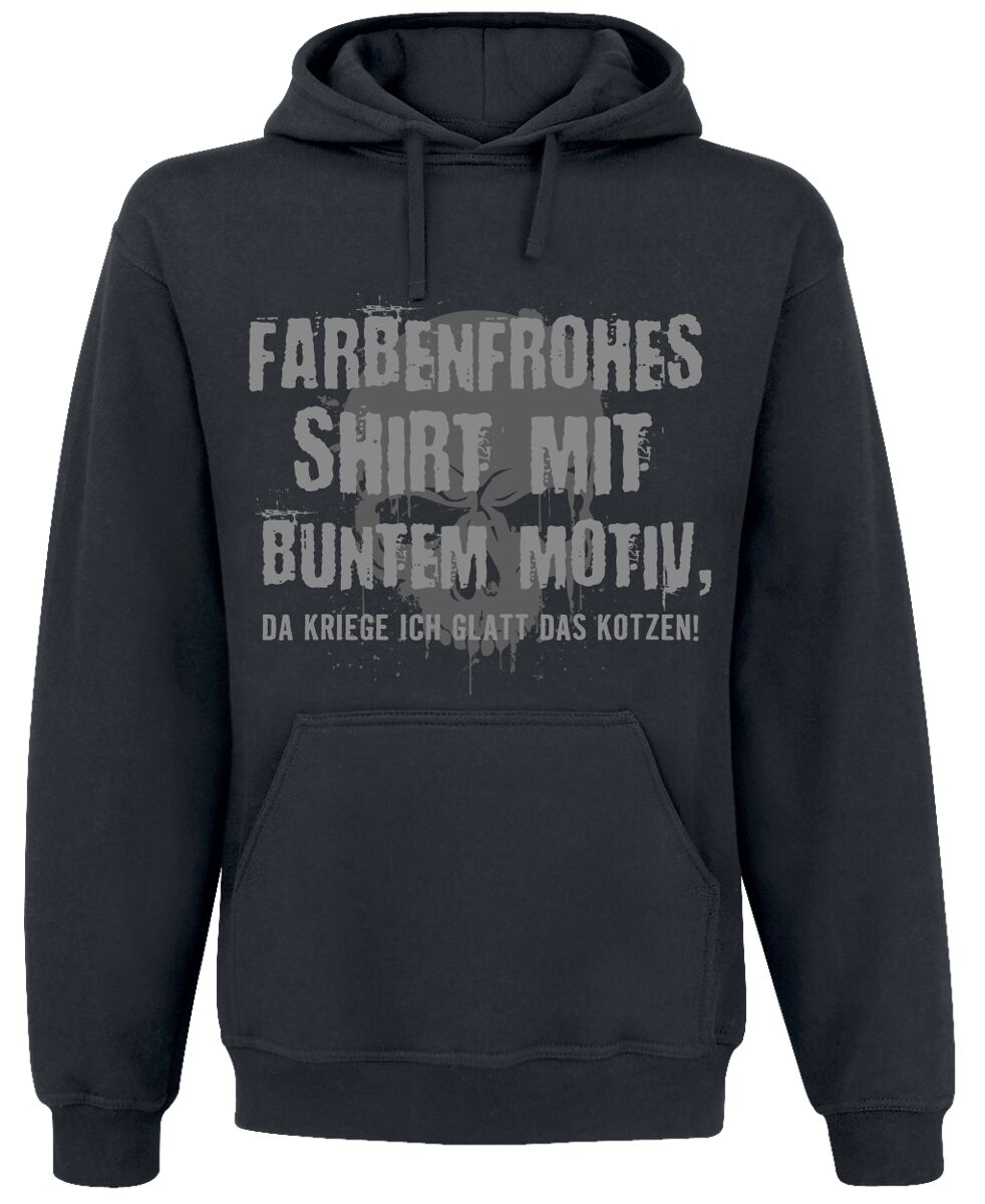 Sprüche Kapuzenpullover - Farbenfrohes Shirt mit buntem Motiv - M - für Männer - Größe M - schwarz von Sprüche