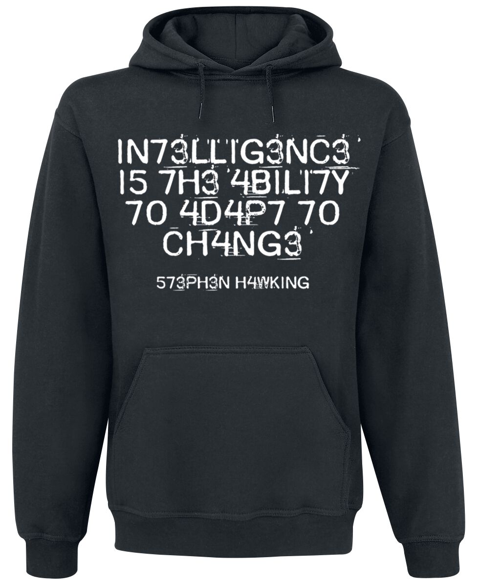 Sprüche Kapuzenpullover - Intelligence Is The Ability To Adapt To Change - S - für Männer - Größe S - schwarz von Sprüche