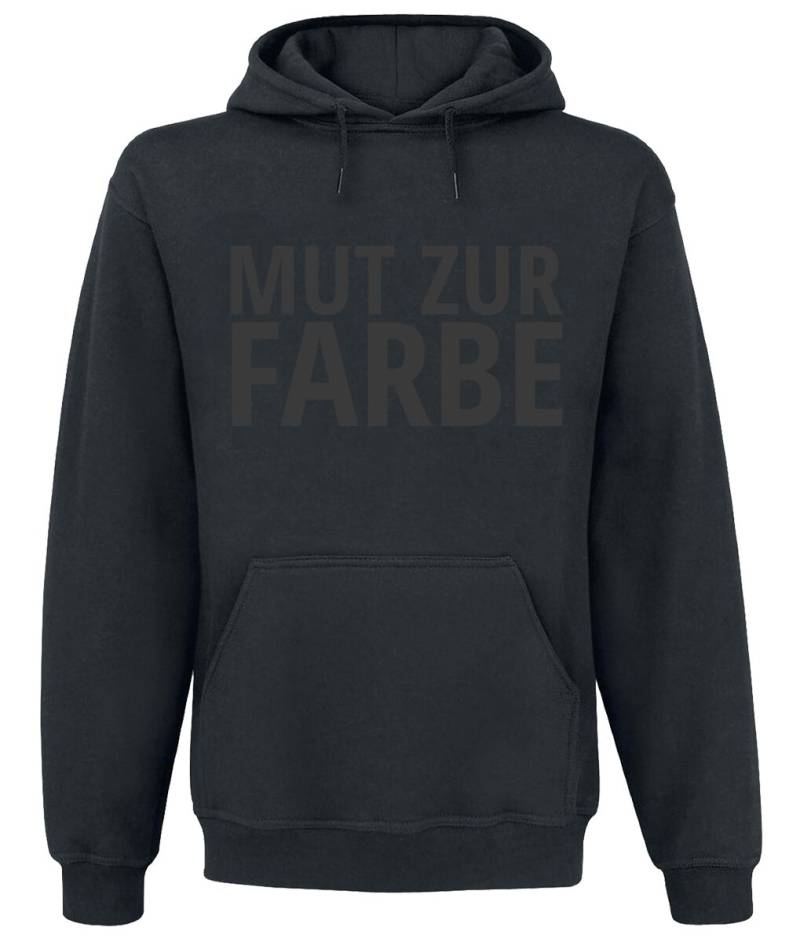 Sprüche Kapuzenpullover - Mut zur Farbe - M bis 5XL - für Männer - Größe M - schwarz von Sprüche