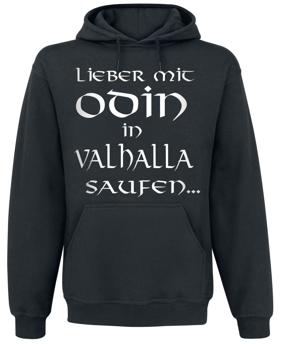 Sprüche Kapuzenpullover - Odin in Valhalla - S bis XXL - für Männer - Größe S - schwarz von Sprüche