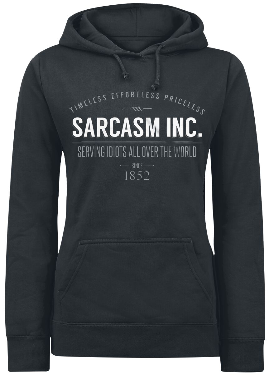 Sprüche Kapuzenpullover - Sarcasm Inc. - S bis XL - für Damen - Größe S - schwarz von Sprüche