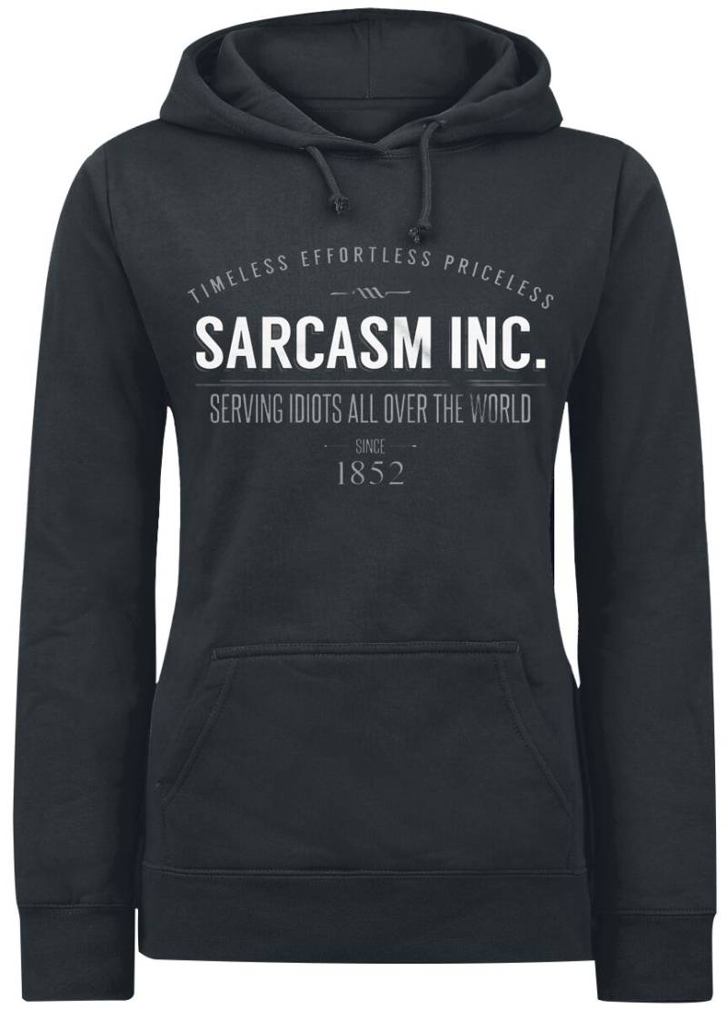 Sprüche Kapuzenpullover - Sarcasm Inc. - S bis XXL - für Damen - Größe XL - schwarz von Sprüche