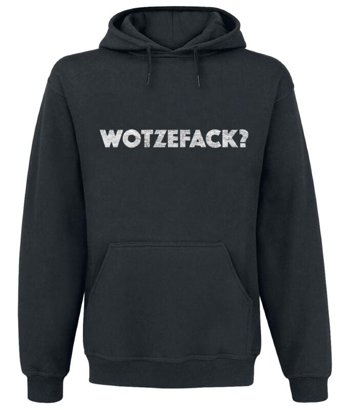 Sprüche Kapuzenpullover - Wotzefack? - M bis XXL - für Männer - Größe L - schwarz von Sprüche