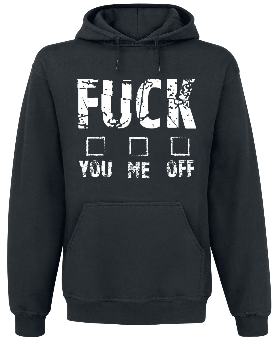 Sprüche Kapuzenpullover - You Me Off - S bis M - für Männer - Größe S - schwarz von Sprüche