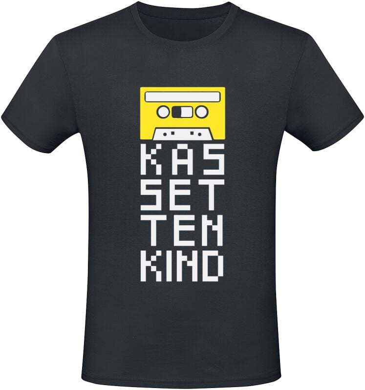 Sprüche Kassetten Kind T-Shirt schwarz in M von Sprüche