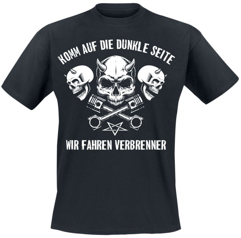 Sprüche Komm Auf Die Dunkle Seite T-Shirt schwarz in 3XL von Sprüche