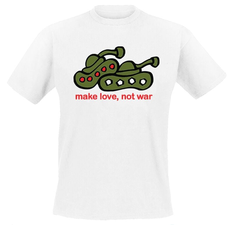 Sprüche Make Love Not War T-Shirt weiß in 3XL von Sprüche