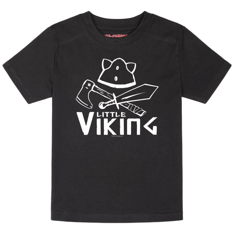 Sprüche Metal-Kids - Little Viking T-Shirt schwarz in 140 von Sprüche