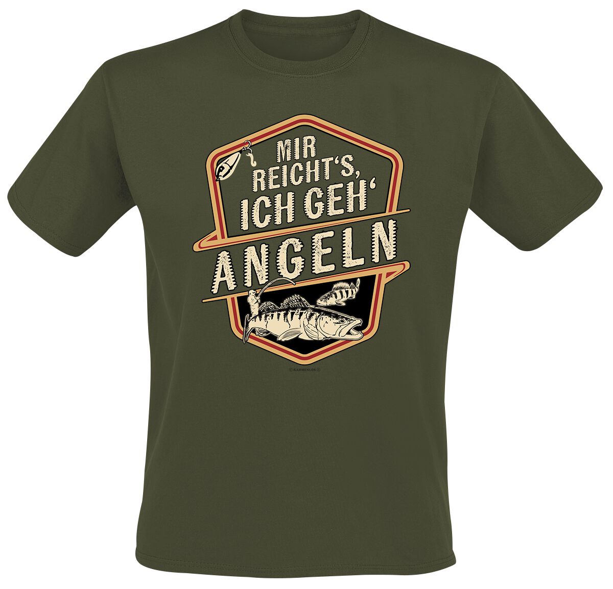 Sprüche Mir reicht`s ich geh' Angeln T-Shirt grün in M von Sprüche