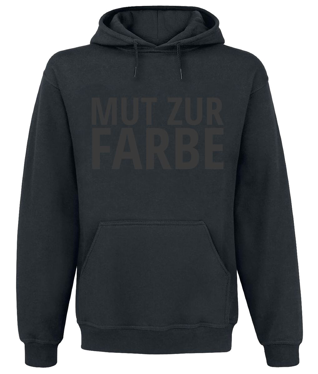 Sprüche Mut zur Farbe Kapuzenpullover schwarz in L von Sprüche