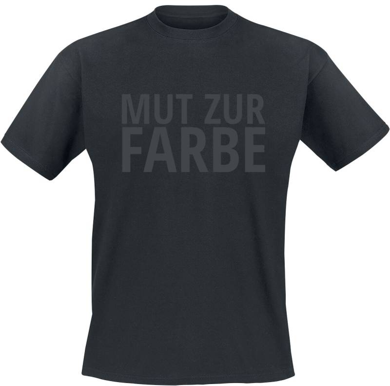 Sprüche Mut zur Farbe T-Shirt schwarz in L von Sprüche