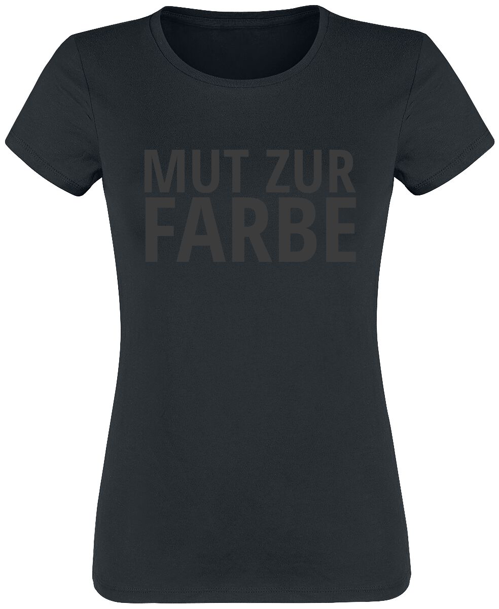 Sprüche Mut zur Farbe T-Shirt schwarz in M von Sprüche