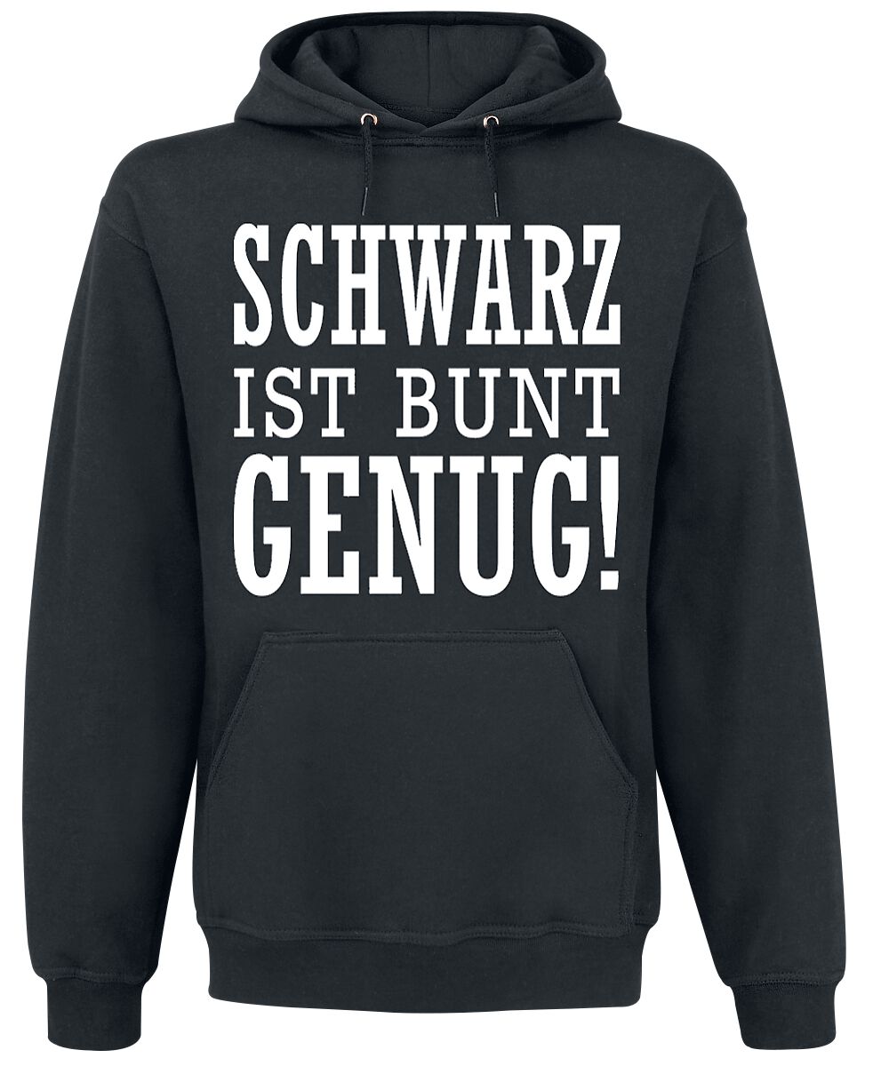 Sprüche Schwarz ist bunt genug Kapuzenpullover schwarz in M von Sprüche