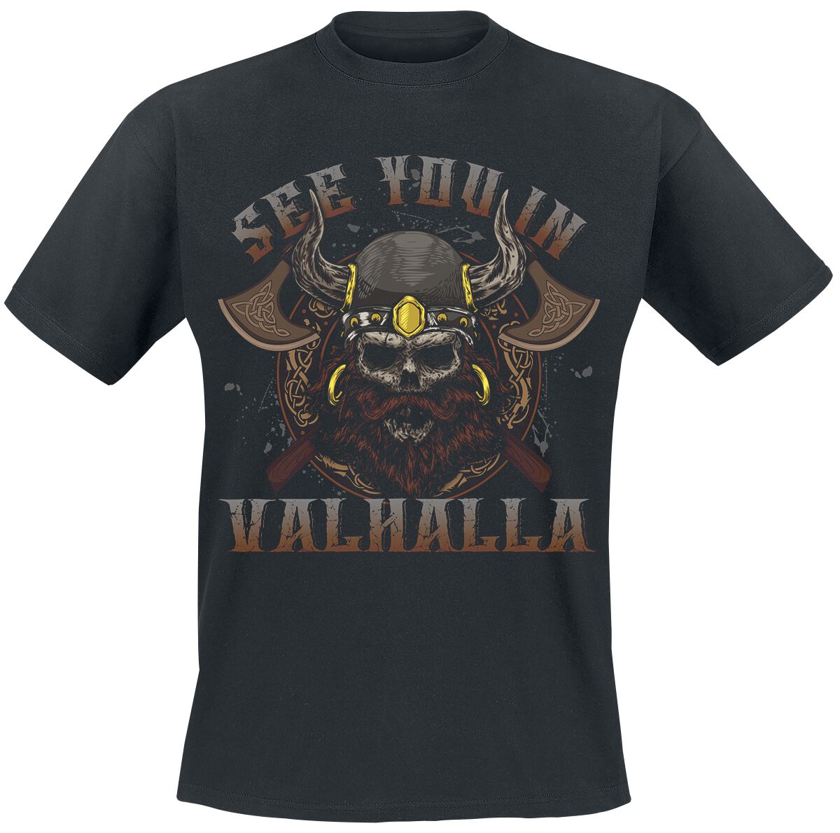 Sprüche See You In Valhalla T-Shirt schwarz in L von Sprüche