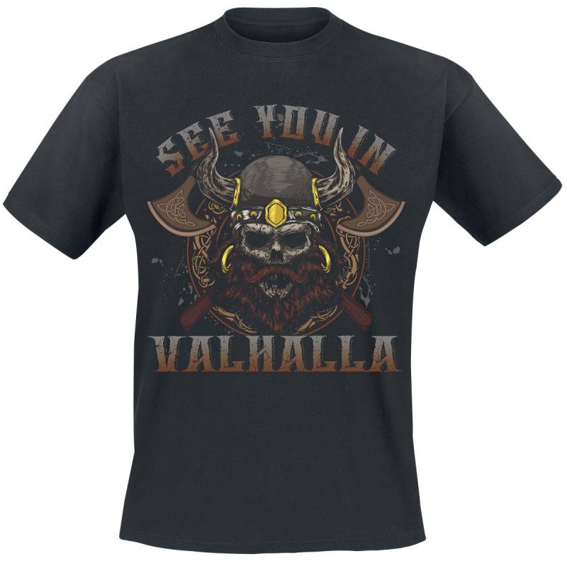 Sprüche See You In Valhalla T-Shirt schwarz in S von Sprüche