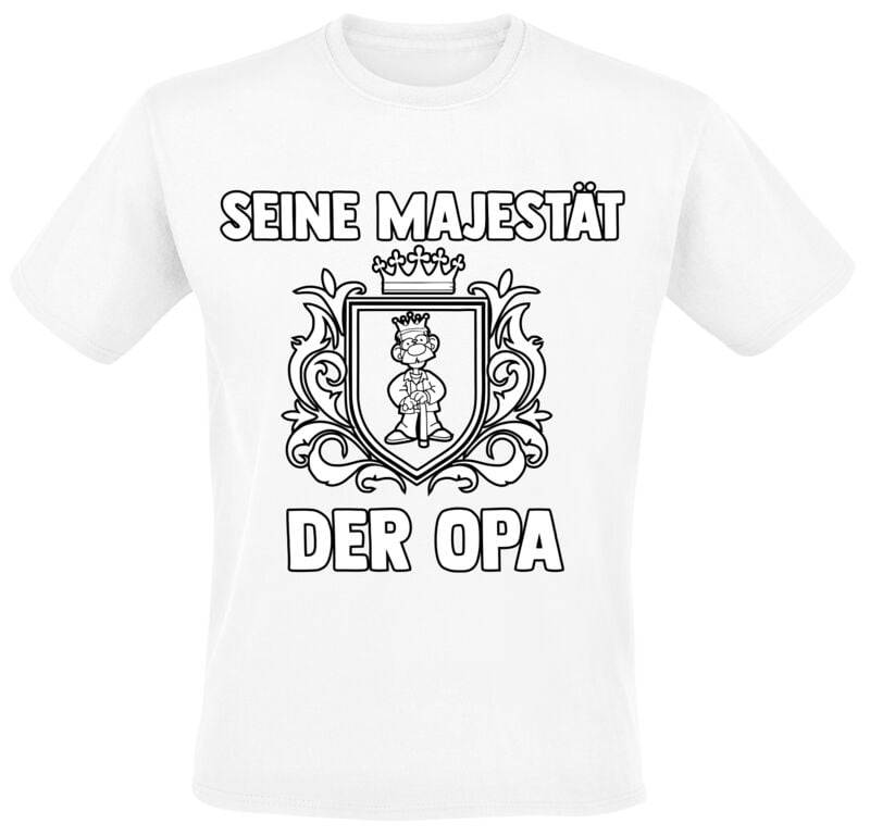 Sprüche Seine Majestät der Opa T-Shirt weiß in XXL von Sprüche