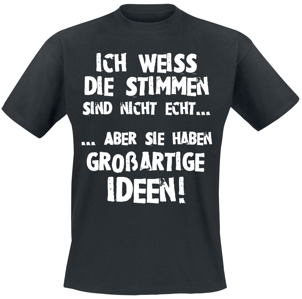 Sprüche Stimmen... T-Shirt schwarz in 3XL von Sprüche