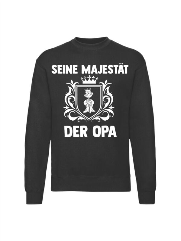 Sprüche Sweatshirt - Ihre Majestät der Opa - M bis 3XL - für Männer - Größe XXL - schwarz von Sprüche