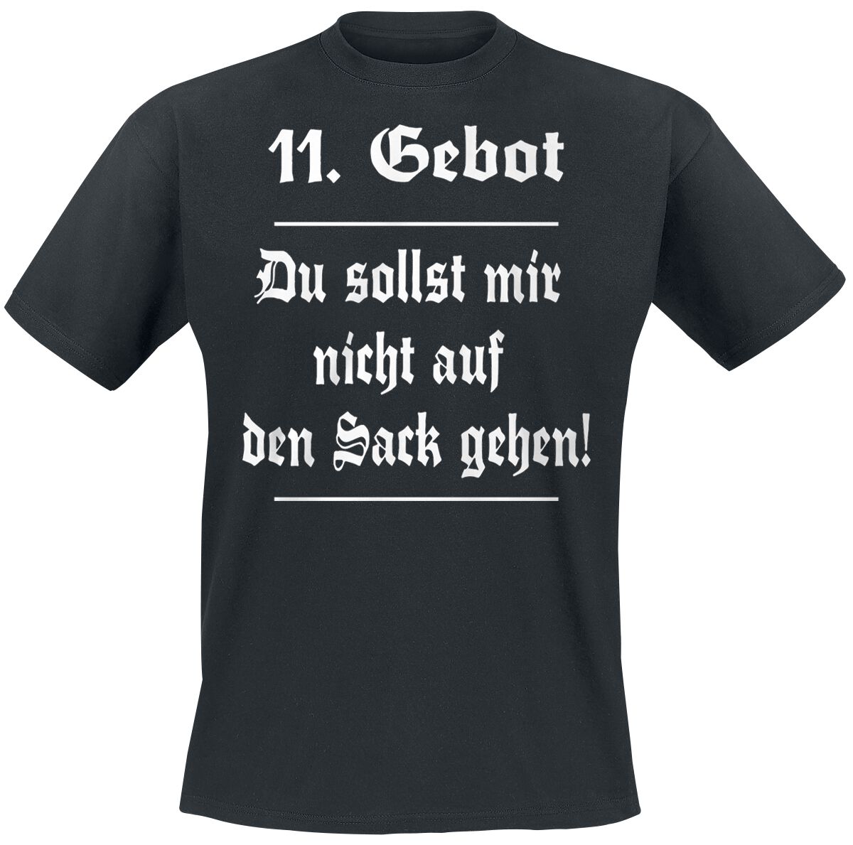 Sprüche T-Shirt - 11. Gebot - S bis 5XL - für Männer - Größe M - schwarz von Sprüche