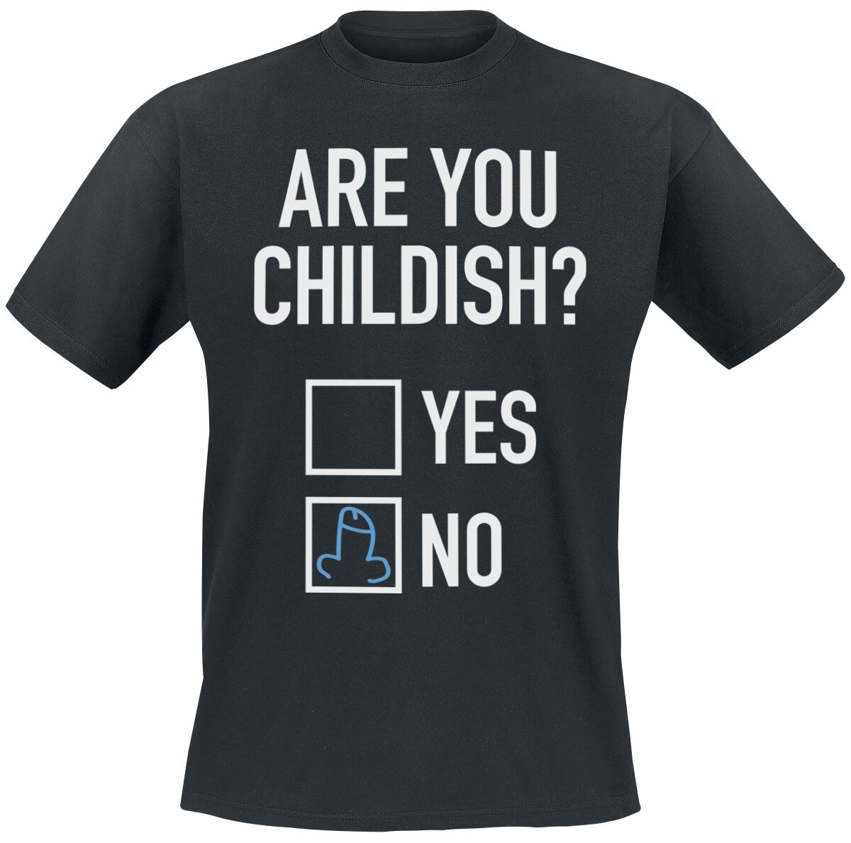 Sprüche T-Shirt - Are You Childish - S bis XL - für Männer - Größe XL - schwarz von Sprüche