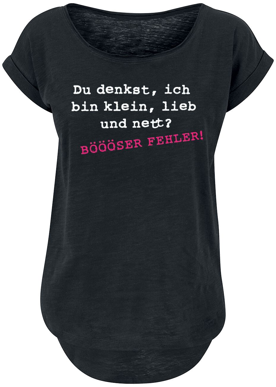 Sprüche T-Shirt - BÖÖÖSER FEHLER! - XS bis 5XL - für Damen - Größe L - schwarz von Sprüche