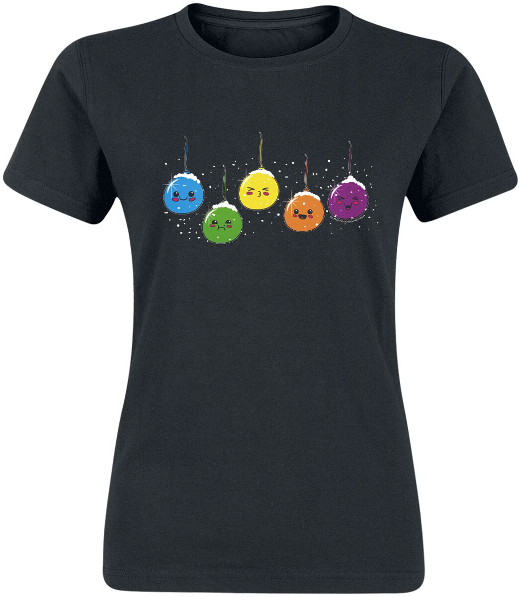 Sprüche T-Shirt - Christmas Balls - S bis XXL - für Damen - Größe L - schwarz von Sprüche