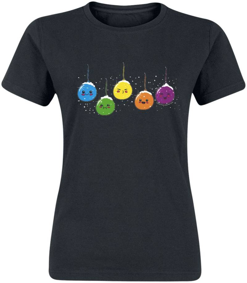 Sprüche T-Shirt - Christmas Balls - S bis XXL - für Damen - Größe L - schwarz von Sprüche