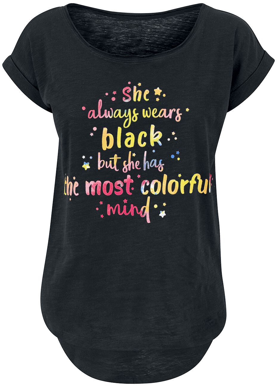 Sprüche T-Shirt - Colorful Mind - XS bis 5XL - für Damen - Größe XXL - schwarz von Sprüche