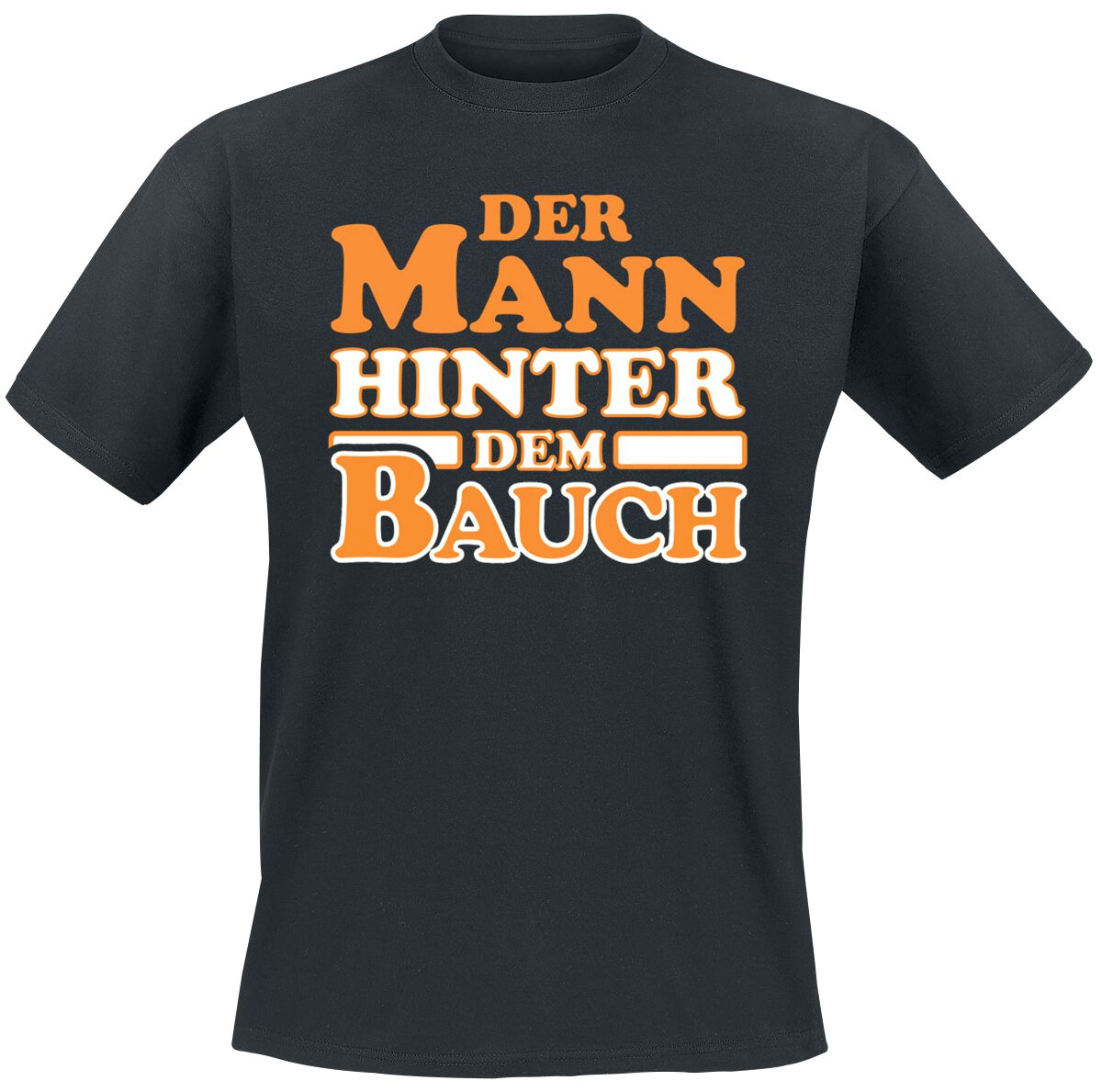 Sprüche T-Shirt - Der Mann hinter dem Bauch - S bis M - für Männer - Größe S - schwarz von Sprüche