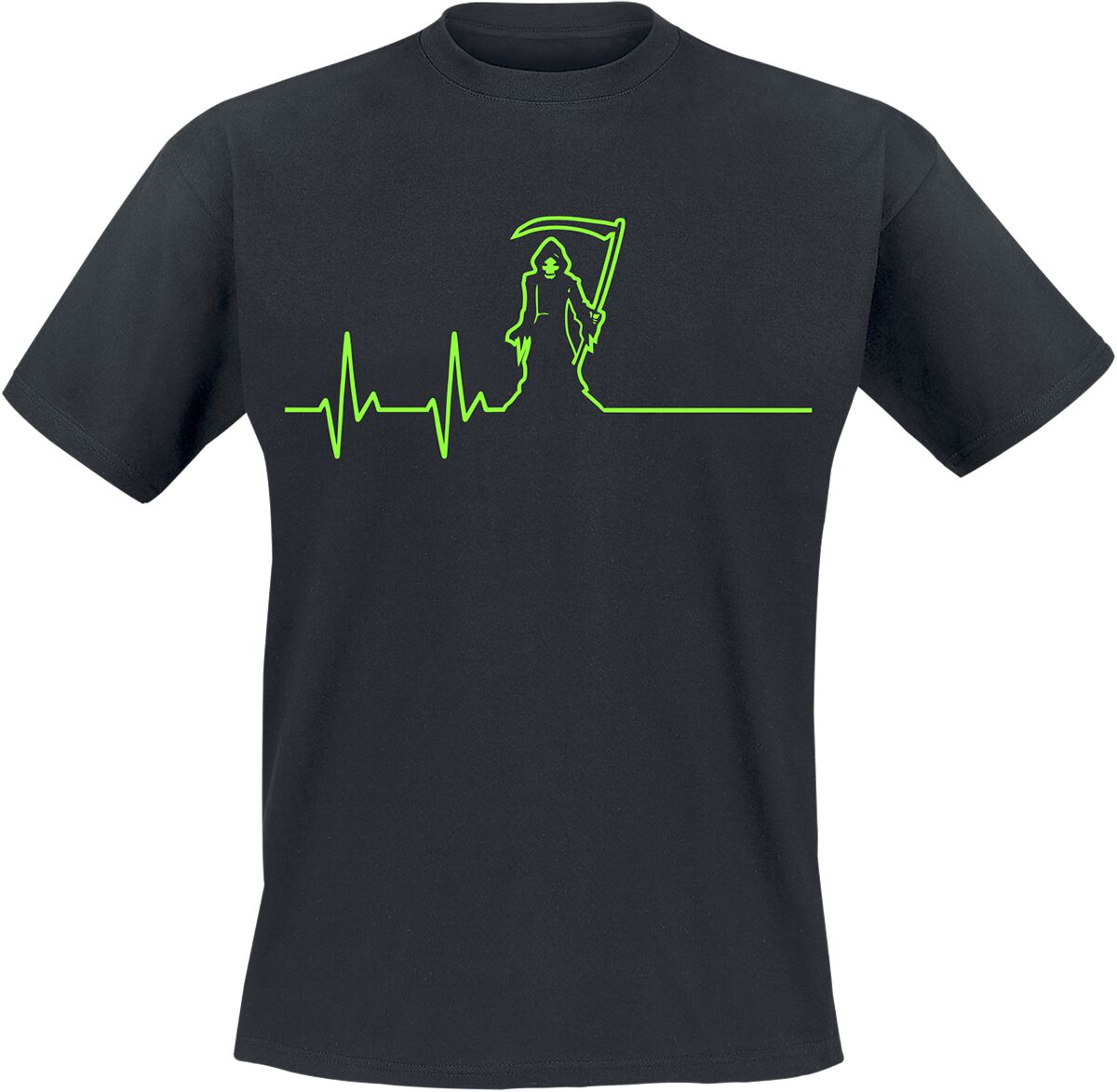 Sprüche T-Shirt - EKG - Reaper - S bis 4XL - für Männer - Größe 3XL - schwarz von Sprüche