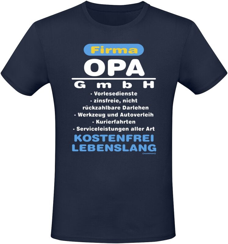 Sprüche T-Shirt - Firma Opa Gmbh - M bis L - für Männer - Größe L - dunkelblau Sprüche T-Shirt - Firma Opa Gmbh - M bis L - für Männer - Größe L - dunkelblau von Sprüche