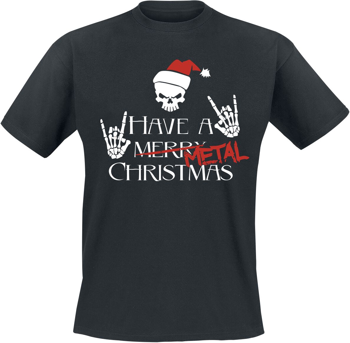 Sprüche T-Shirt - Have A Metal Christmas - S bis 4XL - für Männer - Größe S - schwarz von Sprüche