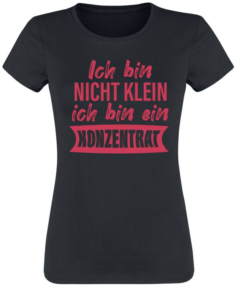 Sprüche T-Shirt - Ich bin nicht klein - Ich bin ein Konzentrat! - S bis 3XL - für Damen - Größe XXL - schwarz von Sprüche