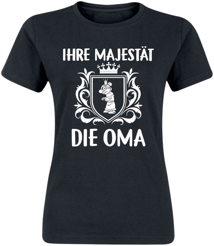 Sprüche T-Shirt - Ihre Majestät die Oma - S bis XXL - für Damen - Größe XL - schwarz von Sprüche