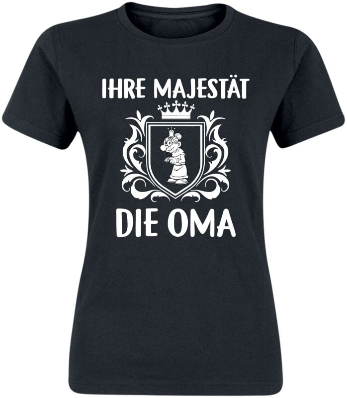 Sprüche T-Shirt - Ihre Majestät die Oma - S bis XXL - für Damen - Größe XL - schwarz von Sprüche