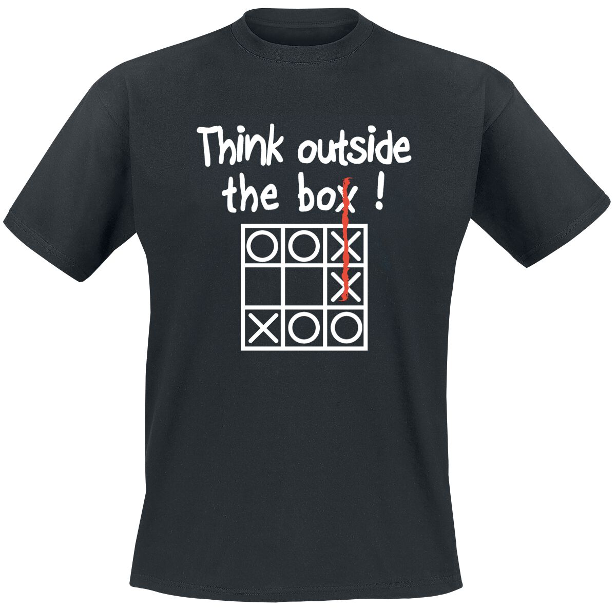 Sprüche T-Shirt - Think Outside The Box - L bis 5XL - für Männer - Größe L - schwarz von Sprüche
