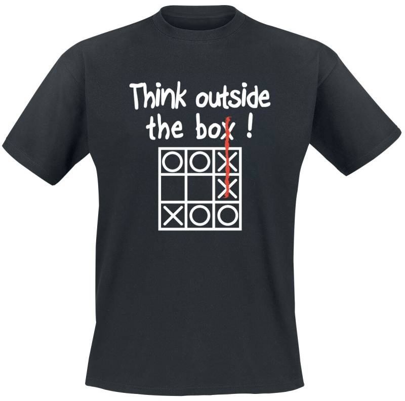 Sprüche T-Shirt - Think Outside The Box - M bis 5XL - für Männer - Größe L - schwarz von Sprüche