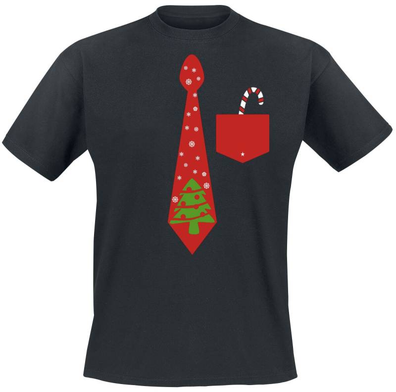 Sprüche T-Shirt - Weihnachtskrawatte - M bis 3XL - für Männer - Größe 3XL - schwarz von Sprüche