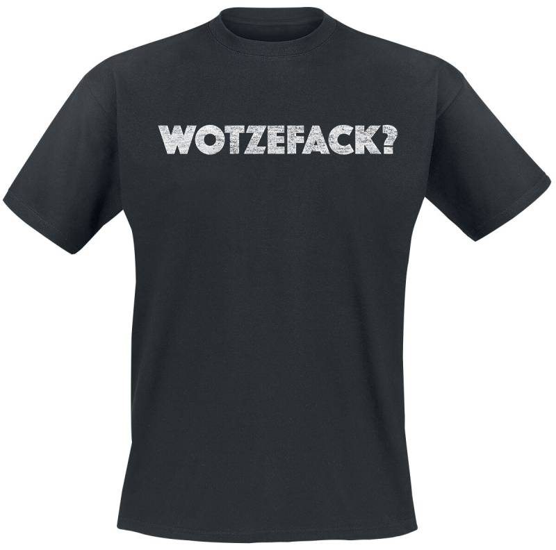 Sprüche T-Shirt - Wotzefack? - 3XL bis 4XL - für Männer - Größe 3XL - schwarz von Sprüche