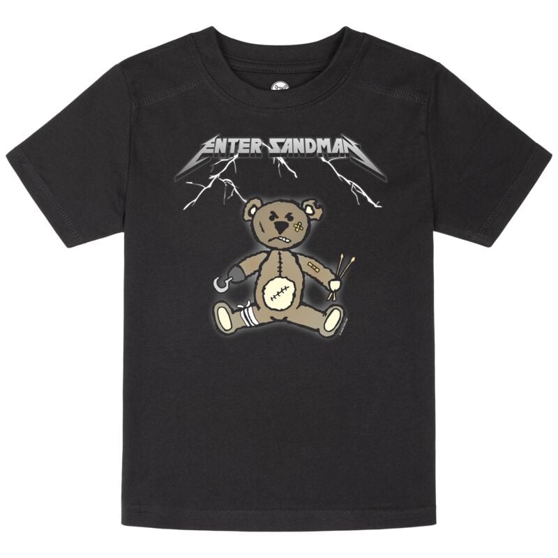 Sprüche T-Shirt für Kinder - Metal-Kids - Enter Sandman - für Mädchen & Jungen - schwarz von Sprüche