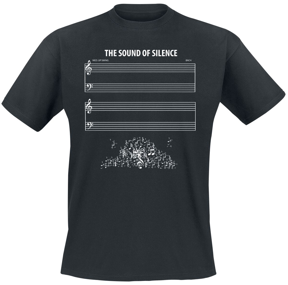 Sprüche The Sound Of Silence T-Shirt schwarz in XL von Sprüche