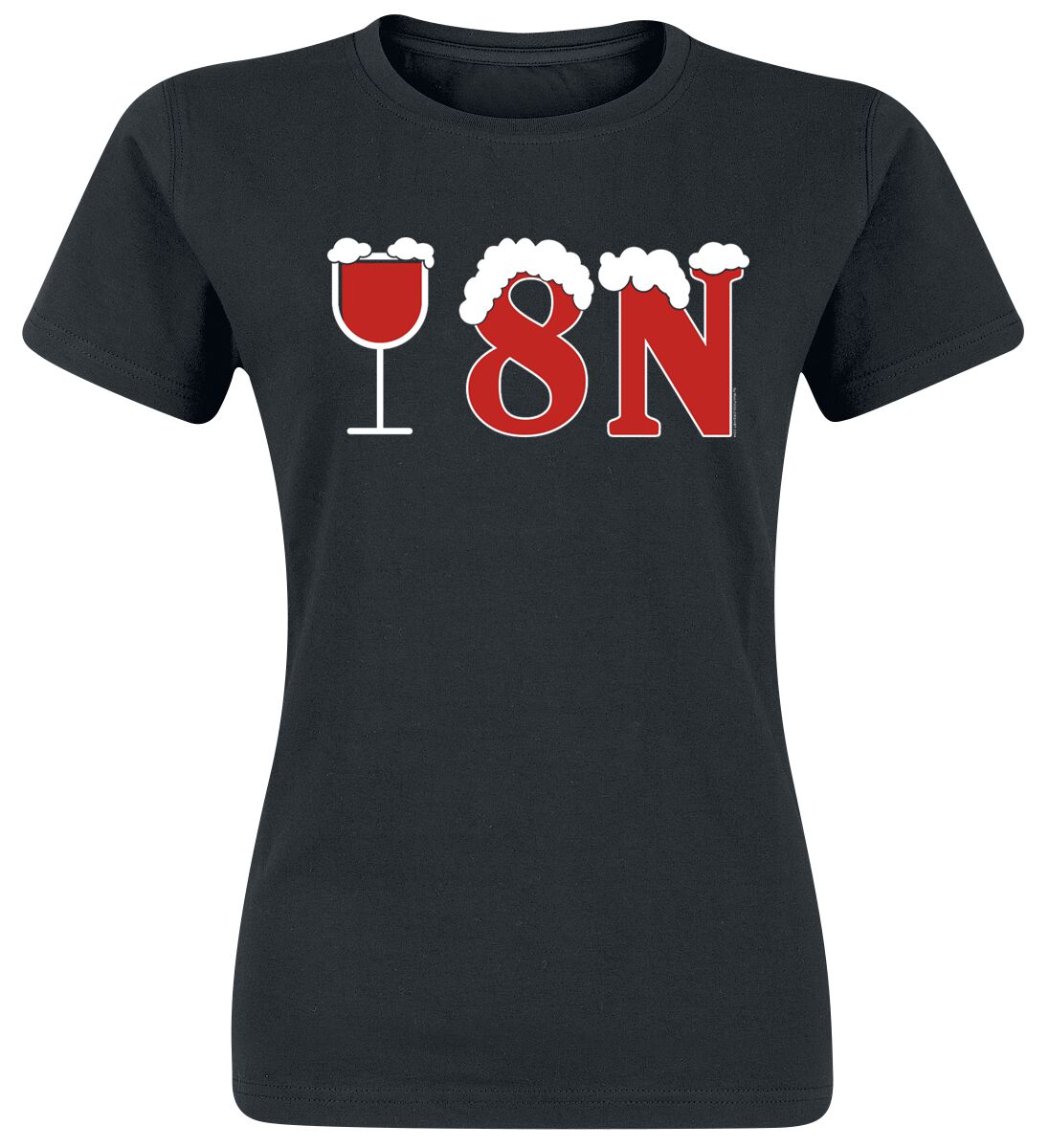 Sprüche Weinachten T-Shirt schwarz in L von Sprüche