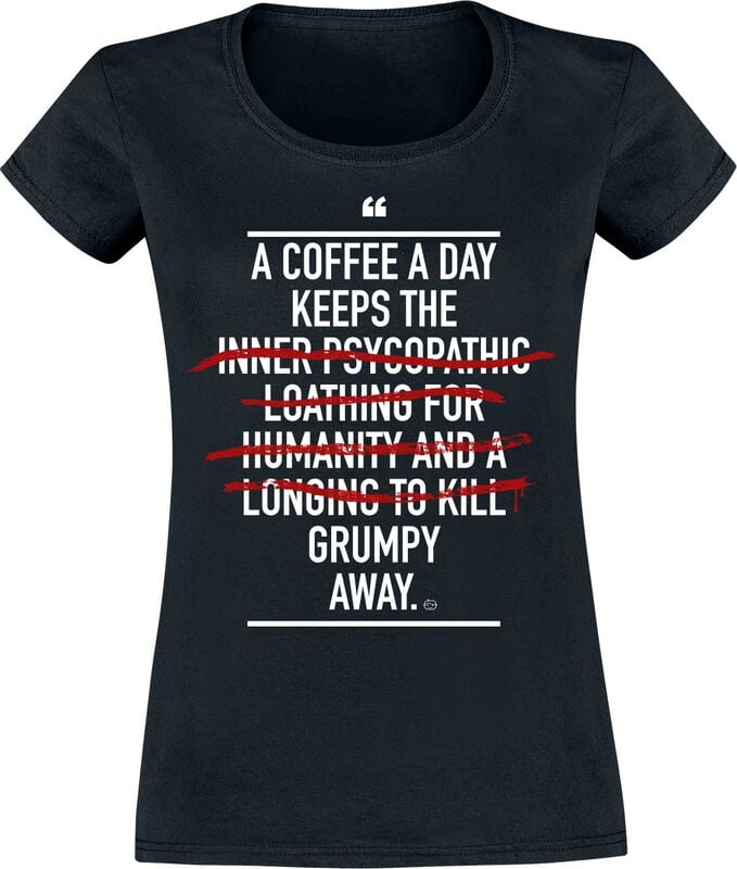 Goodie Two Sleeves A Coffee A Day T-Shirt schwarz in L von Goodie Two Sleeves