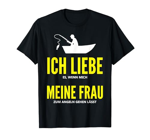 Herren Ich liebe es wenn mich meine Frau zum Angeln gehen lässt von Sprüchewerkstatt