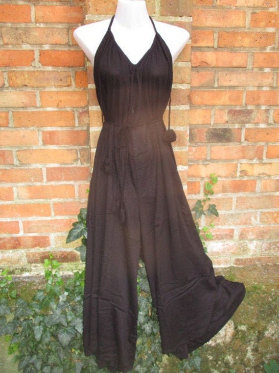 Damen Irregulär Jumpsuit Freizeit Overall Sommer Weites Bein Hose Party Bordeaux von SpunkLaden