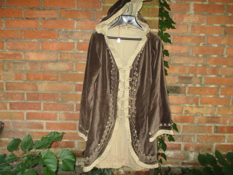 Jacke Cardigan Mantel Uniform Samtjacke Braun Gothic Mittelalter Hippie M Steampunk Samt Glöckchen Stickereien Jacke Cardigan Mantel Uniform Samtjacke Braun Gothic Mittelalter Hippie M Steampunk Samt Glöckchen Stickereien von SpunkLaden