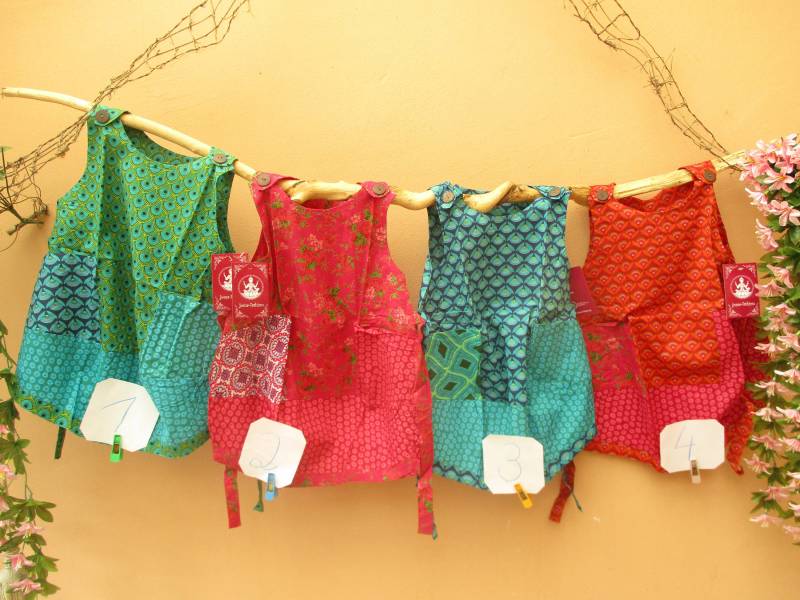 Kinder Kleid Schürze Hippie Goa Sommerkleid Mädchen Bunt 4 Jahre 110 116 von SpunkLaden