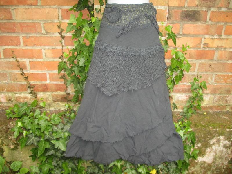Rock Wickelrock Lang Maxi Free S M L Xl Mittelalter Ethno Schwarz Anhtrazit Hippie Goa Einheitsgröße Rock Wickelrock Lang Maxi Free S M L Xl Mittelalter Ethno Schwarz Anhtrazit Hippie Goa Einheitsgröße von SpunkLaden