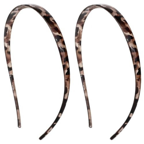 Spunklad 2 schwarze Brillen-Haarbänder mit Leopardenmuster, bequem, einfarbig, Stirnbänder für Damen, modisch, schmal, 2 Stück Spunklad 2 schwarze Brillen-Haarbänder mit Leopardenmuster, bequem, einfarbig, Stirnbänder für Damen, modisch, schmal, 2 Stück von Spunklad