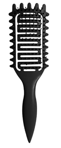 Spunklad Curl Define Stylingbürste für lockiges Haar, Lockenwickler, Definierbürste, Entwirrungskamm für Damen und Herren, Schwarz Spunklad Curl Define Stylingbürste für lockiges Haar, Lockenwickler, Definierbürste, Entwirrungskamm für Damen und Herren, Schwarz von Spunklad